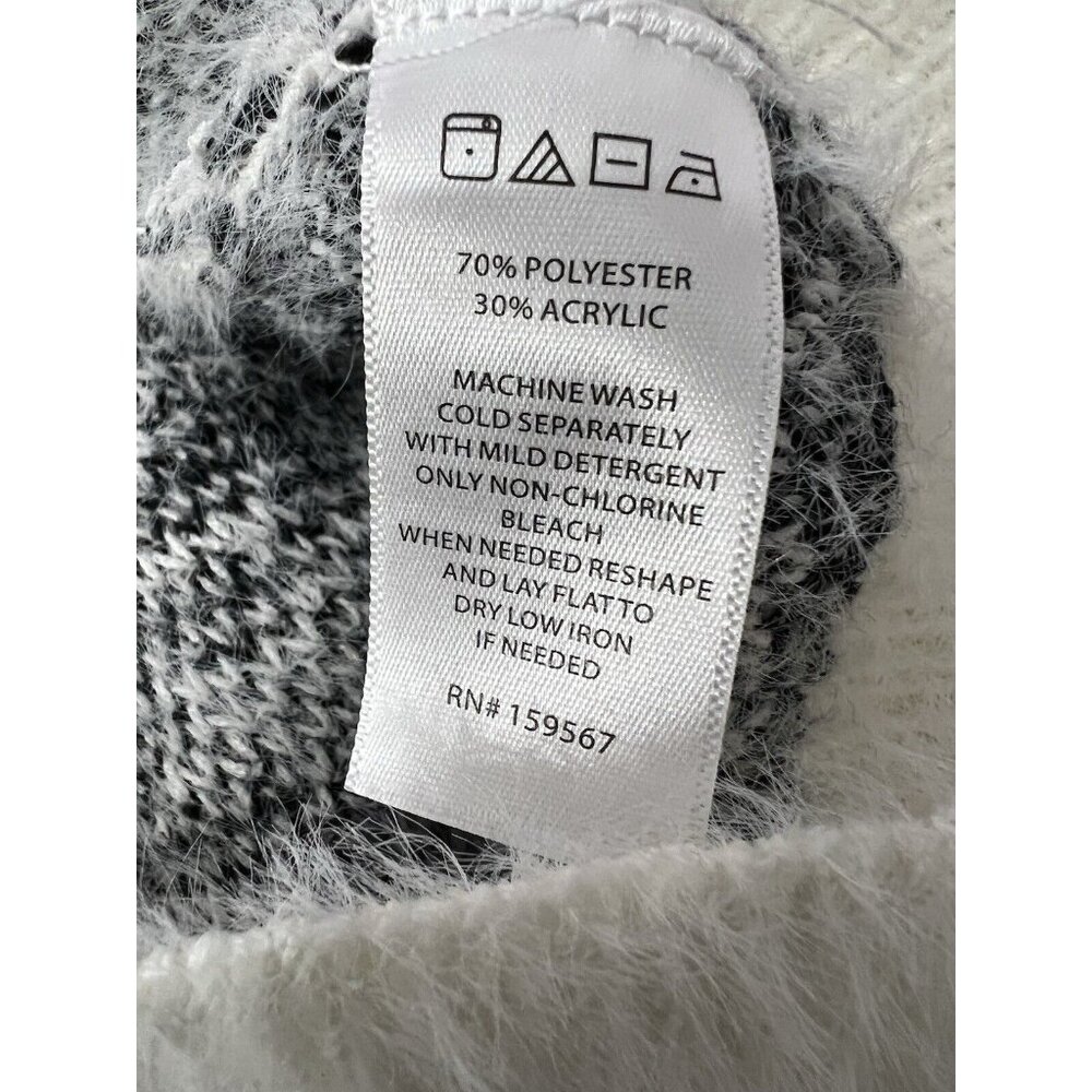 Willow & Wind Tank Top Sweater XS Black Ivory Houndstooth Soft‎ Cami Furry Cozy - Picture 7 of 7